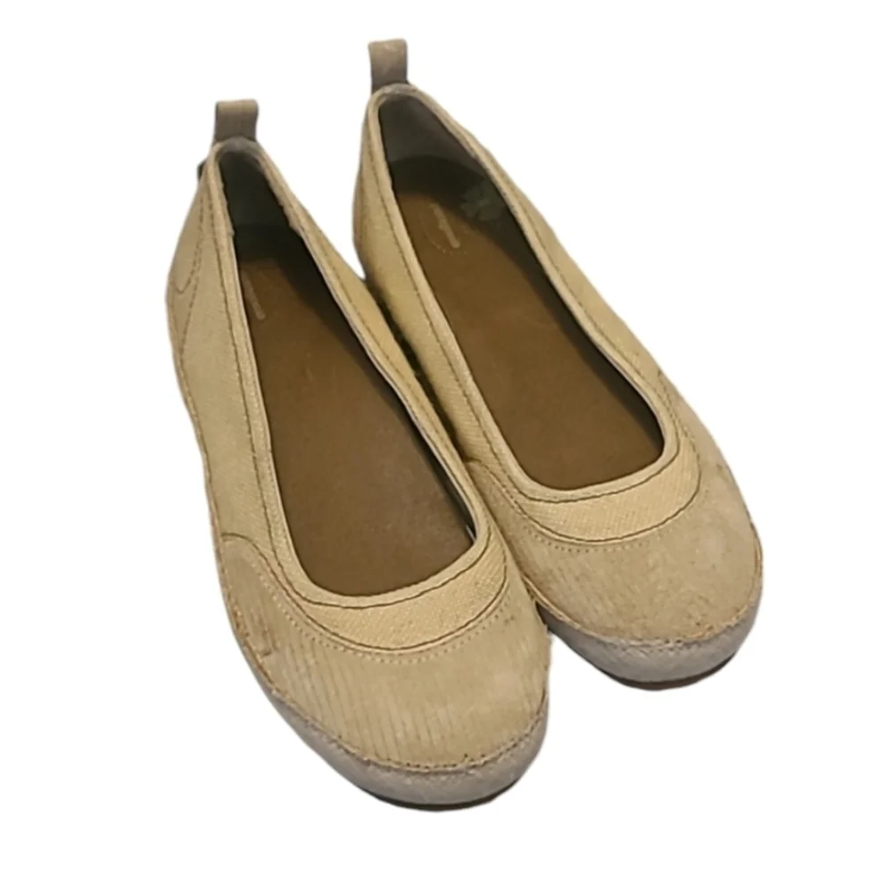 Patagonia Nuka retro khaki hemp canvas slip on flats shoes sz 7.5 new SH84